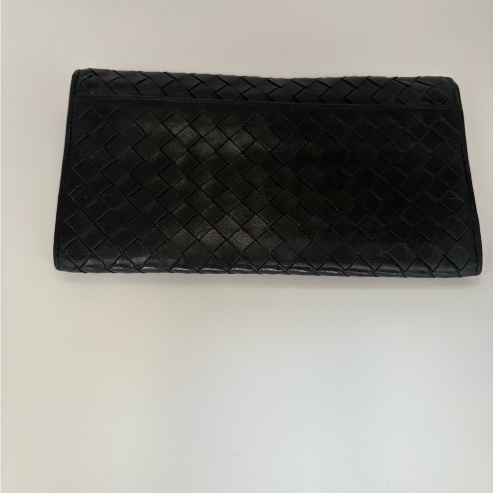 Bottega Veneta Intrecciato Leather Flap Wallet dark navy Wallet-unique - Picture 5 of 13